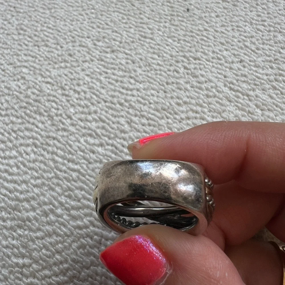 David Yurman Large Crossover Ring sz 7 - Picture 9 of 11